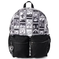 Black and White Tarot Card Print Backpack