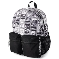Black and White Tarot Card Print Backpack