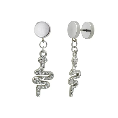 CZ Snake Dangle Fake Plugs - 18 Gauge