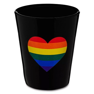 Rainbow Heart Shot Glass - 2 oz.