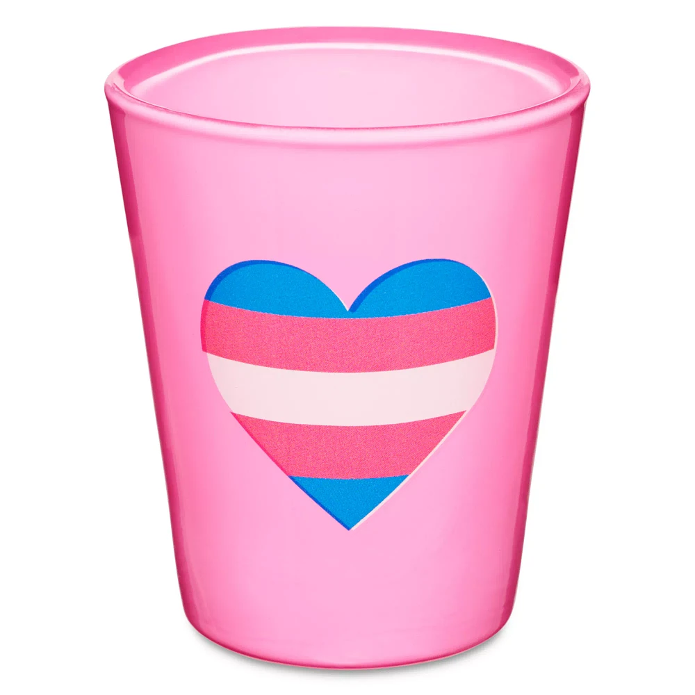 Trans Pride Heart Shot Glass - 2 oz.