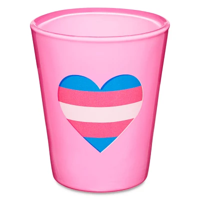 Trans Pride Heart Shot Glass - 2 oz.