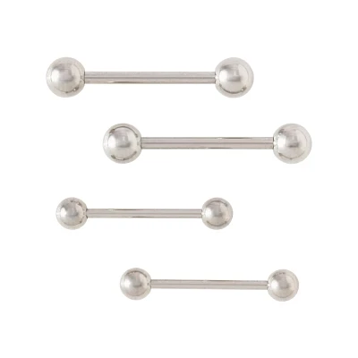 Multi-Pack Titanium Barbells 2 Pairs - 14 - 16 Gauge