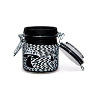 Black and White 3D Mushroom Checkered Stash Jar - 5 oz.