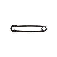 Black Safety Pin Industrial Barbell - 14 Gauge