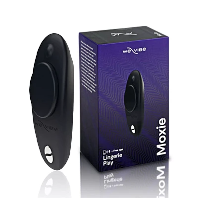 Black Multi-Function Moxie Waterproof Panty Vibrator 3 Inch - We-Vibe