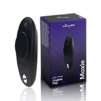 Black Multi-Function Moxie Waterproof Panty Vibrator 3 Inch - We-Vibe