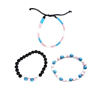 Multi-Pack Transgender Pride Flag Beaded Bracelets - 3 Pack