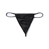 Black Faux Leather Garter Belt
