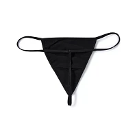 Black Faux Leather Garter Belt
