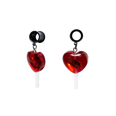 Red Lollipop Razor Dangle Tunnels
