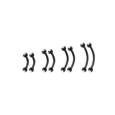 Multi-Pack CZ Curved Barbells Pack