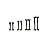 Multi-Pack CZ Black Curved Barbells 8 Pack - 16 Gauge