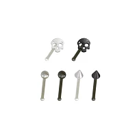 Multi-Pack Skull Bone Nose Rings 6 Pack - 20 Gauge