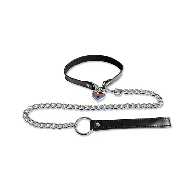 Heart Locking Collar and Leash - Pleasure Bound