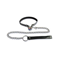 Heart Locking Collar and Leash - Pleasure Bound