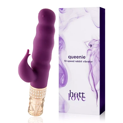 Queenie 10-Speed Rechargeable Waterproof G-Spot Rabbit Vibrator 7.2 Inch - Hott Love