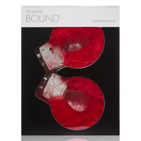 Red Feather Handcuffs - Pleasure Bound