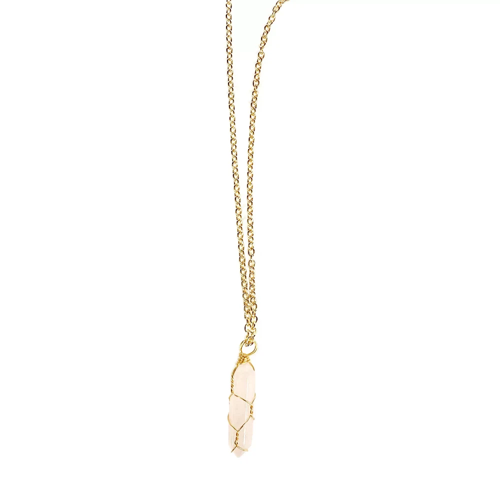 Rose Quartz Semi-Precious Stone Necklace