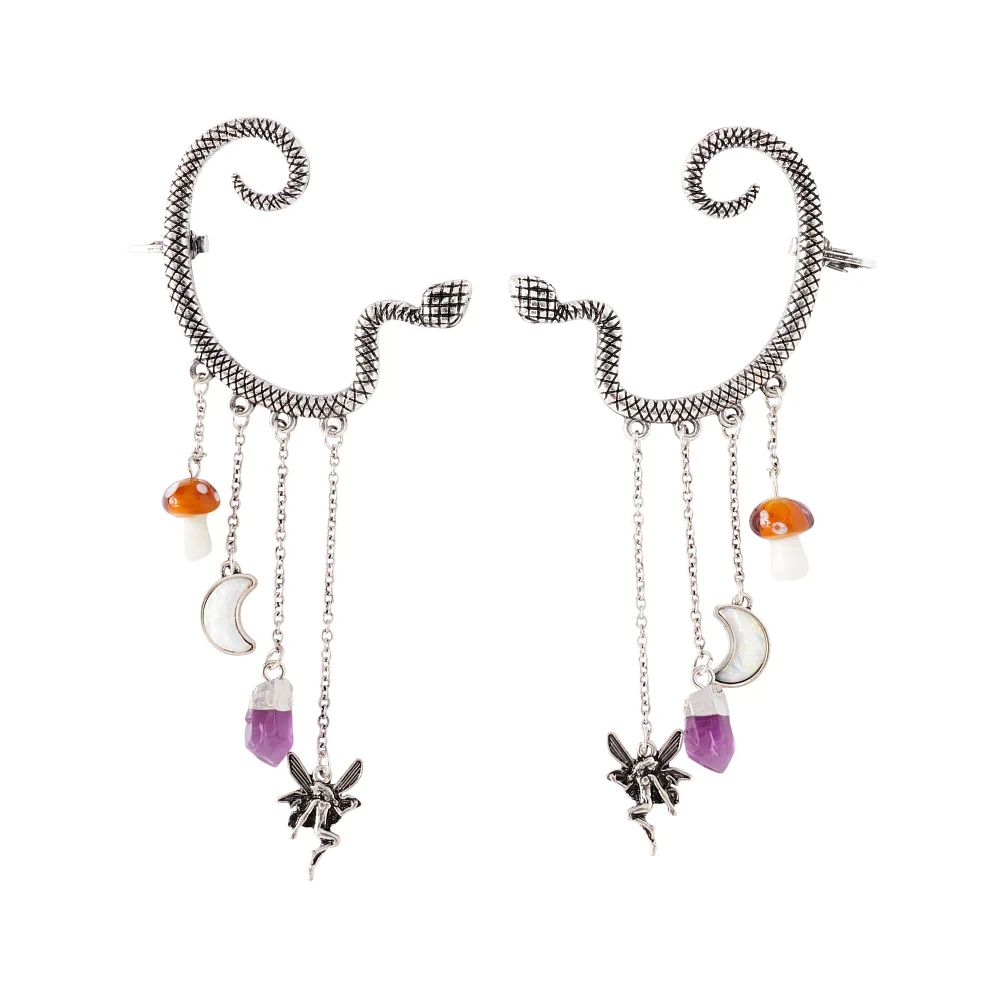 Snake Dangle Ear Cuffs