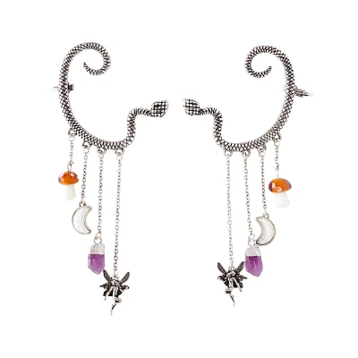 Snake Dangle Ear Cuffs