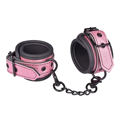 Pink Glitter Handcuffs - Pleasure Bound