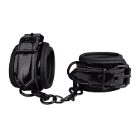 Black Glitter Handcuffs - Pleasure Bound