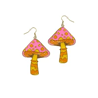 70s Mushroom Dangle Earrings