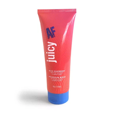 Juicy AF Blue Raspberry Flavored Lube - 4 oz.