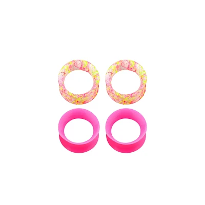 Multi-Pack Pink and Splatter Acrylic Tunnels - 2 Pair