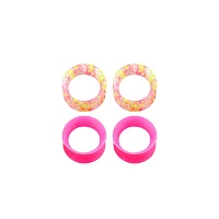 Multi-Pack Pink and Splatter Acrylic Tunnels - 2 Pair