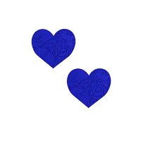 Blue Lace Heart Nipple Pasties