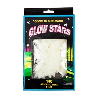 Glow in the Dark Star Stick-On Pieces - 100 Pack