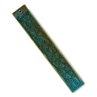 Teal Reactive Flat Incense Burner