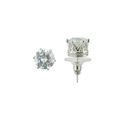 CZ Prong Titanium Stud Earrings