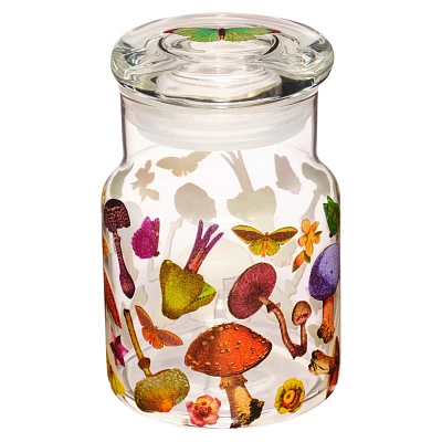 Vintage Mushroom and Butterfly Stash Jar - 4.5 oz.