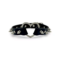 Spike Heart Collar with Leash