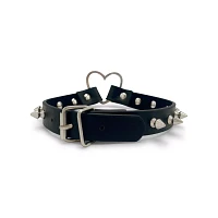 Spike Heart Collar with Leash