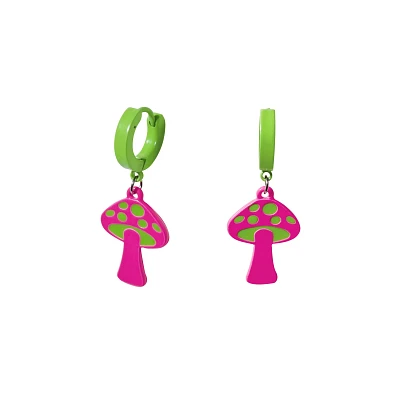 Mushroom Huggie Hoop Earrings