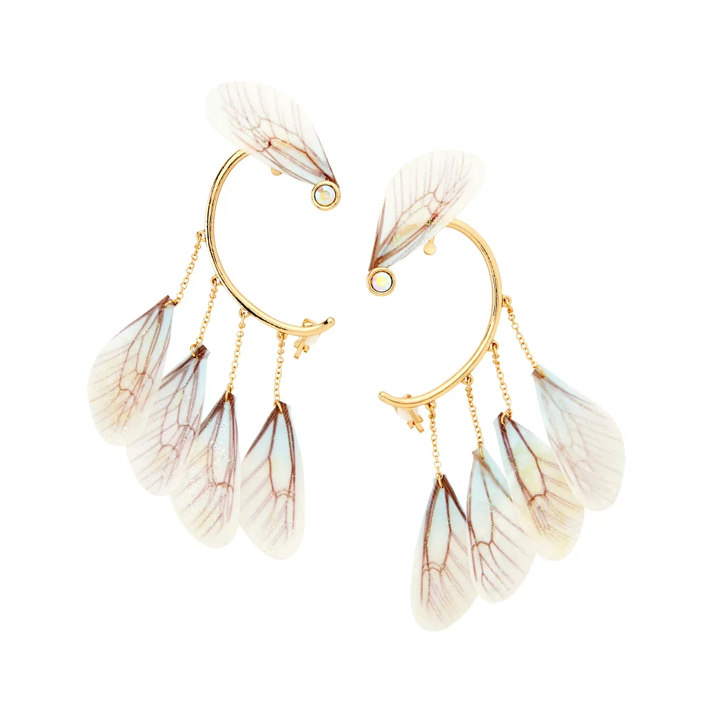 Iridescent Butterfly Wings Fairy Ear Cuffs
