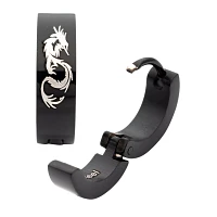 Black Dragon Huggie Earrings - 18 Gauge