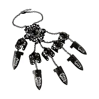 Black CZ Gothic Hand Armor