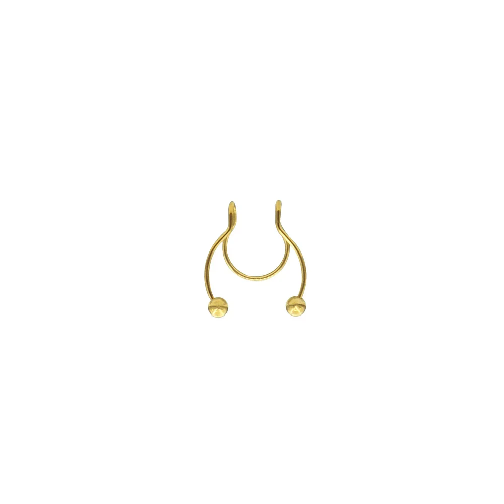 Gold Plated Faux Horseshoe Septum Ring