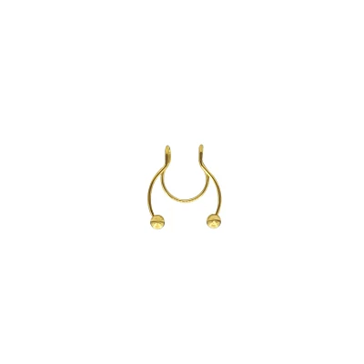 Gold Plated Faux Horseshoe Septum Ring