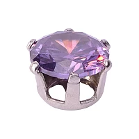 CZ Amethyst Birthstone Stud Earrings