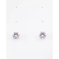 CZ Faux Diamond Stud Earrings
