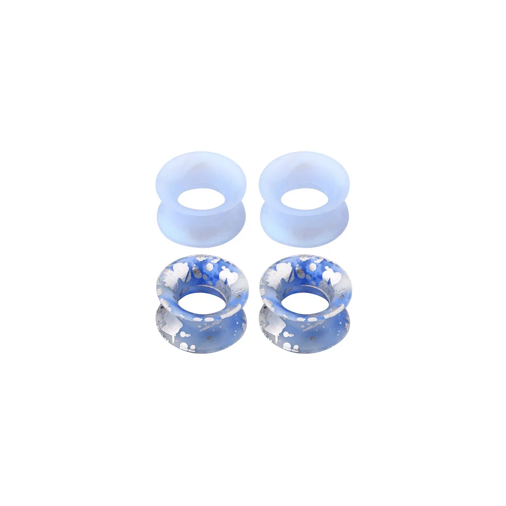 Multi-Pack Light Blue and Swirl Silicone Tunnels - 2 Pair