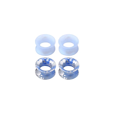 Multi-Pack Light Blue and Swirl Silicone Tunnels - 2 Pair