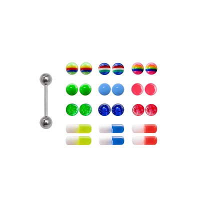 Barbell with Pill Extra Balls - 14 Gauge