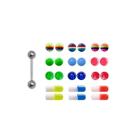 Barbell with Pill Extra Balls - 14 Gauge
